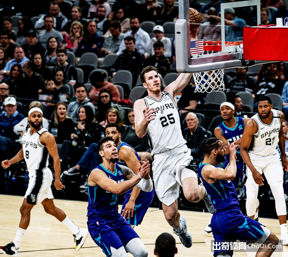 NBA-德罗赞24+6布里奇斯25+6 马刺114-90黄蜂