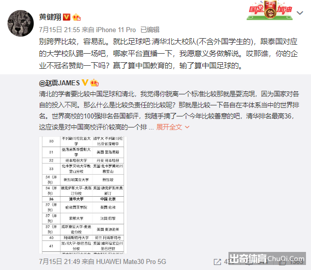黄健翔引易中天旧文：中国教育不见得比中国足球有希望