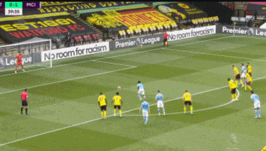 英超-斯特林双响福登拉波尔特破门 曼城客场4-0沃特福德