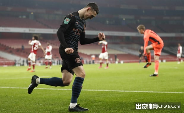 联赛杯-福登传射热苏斯破门 曼城4-1阿森纳进4强