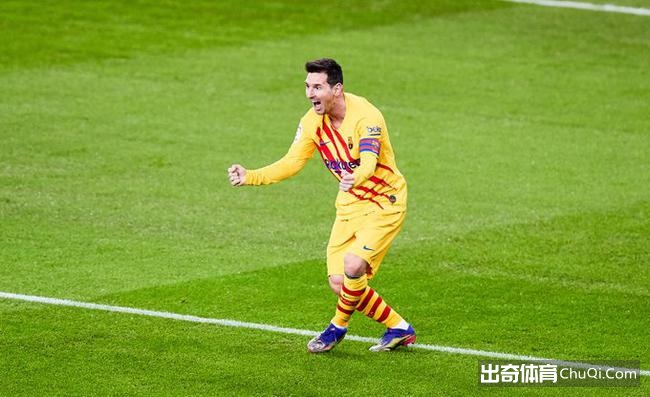 国王杯-梅西2球德容1射2传 巴萨4-0毕尔巴鄂夺冠