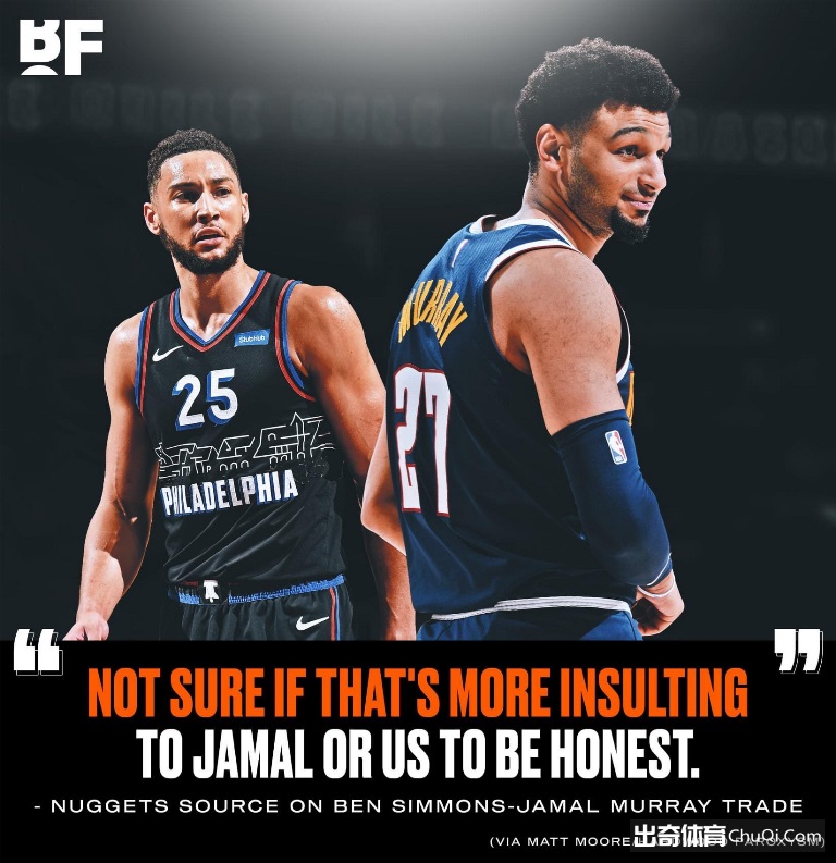 掘金记者：球队时绝对不可能用穆雷交易西蒙斯的