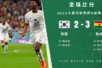 世界杯-库杜斯双响+致胜球曹圭成头球双响 加纳3-2韩国