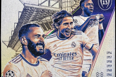 皇马晒赛前海报：本泽马、莫德里奇、维尼修斯为主角