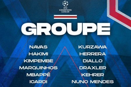 巴黎战莱比锡大名单：梅西伤缺，内马尔、姆巴佩在列