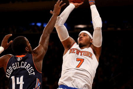 NBA历史上的今天：甜瓜单场62分 帕森斯半场命中10记三分