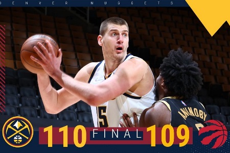 NBA战报：约基奇28+15 西卡35+10 掘金110-109猛龙
