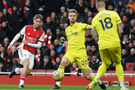 英超-新核进球 萨卡破门 阿森纳2-1布伦特福德