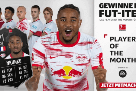 官方：恩昆库连续两个月当选德甲最佳球员