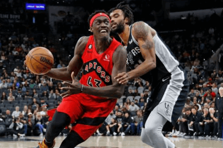 西亚卡姆22+10+11猛龙43分吊打马刺