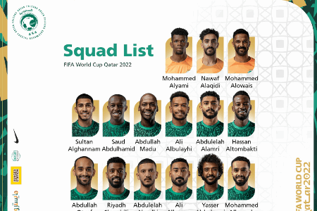 沙特公布26人世界杯名单，全部出自本国联赛&12人效力利雅得新月