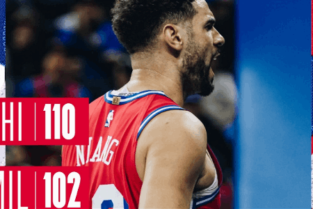 NBA：恩比德32+11+8 马克西半场24分 字母哥25+14 76人逆转雄鹿