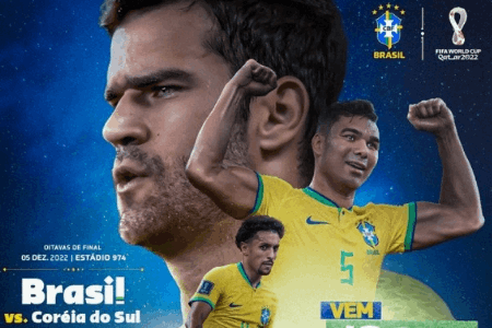 巴西发布战韩国赛前海报：向第六颗星的梦想迈进！