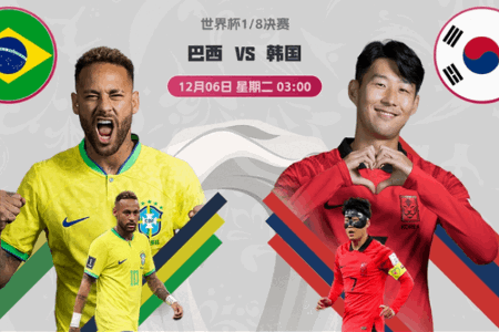 世界杯-巴西vs韩国首发：内马尔PK孙兴慜，维尼修斯先发