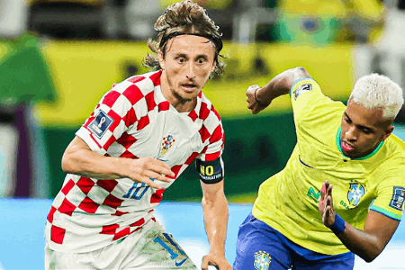 世界杯-克罗地亚点球大战5-3淘汰巴西，队史第三次挺进4强