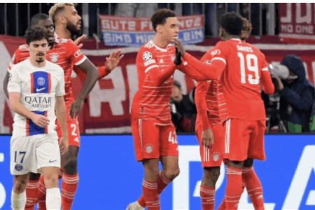 欧冠-格纳布里舒波莫廷建功 拜仁总比分3-0巴黎