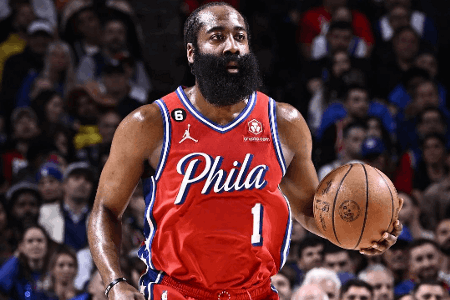 哈登本次季后赛多次砍下40+ 76人队史2003年艾弗森后首人