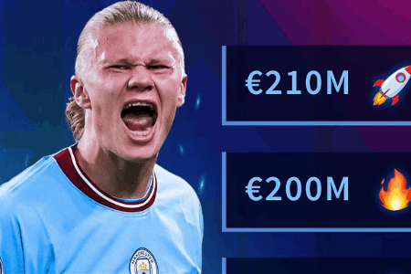 要超姆总😱德转预热哈兰德新身价：最高2.1亿欧，有望登顶足坛