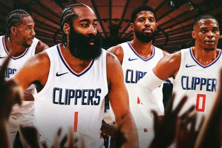 交易哈登前快船五战场均121.4分 哈登打了两战场均仅95分