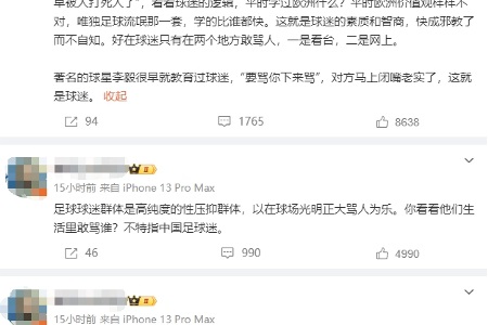 网红峰哥：中国球迷丢人，输不起群殴孙兴慜球迷，学欧洲足球流氓