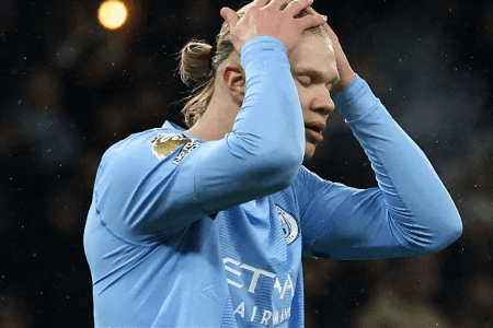 哈兰德本赛季错失24次重大机会英超最多，努涅斯21次第二多