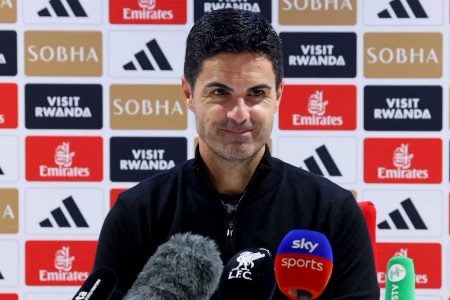 阿尔特塔：我们的执行力侵略性都很出色 利物浦下半场更有勇气