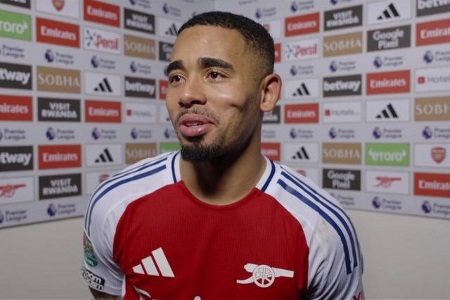 铁树开花！热苏斯：身穿9号球衣就必须进球，我来阿森纳就是为了夺得英超冠军