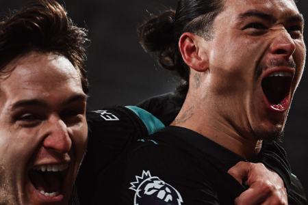 英超-利物浦2-0布伦特福德7分领跑 努涅斯补时双响索博中框