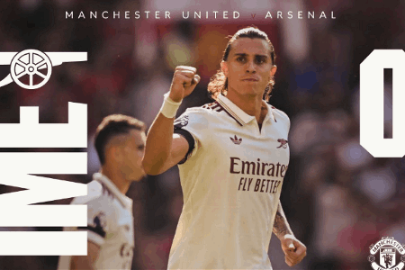 英超-曼联0-1阿森纳 卡拉菲奥里争议进球 曼联狂轰22脚难破门