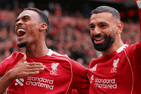 英超-利物浦2-1埃弗顿6分领跑 埃基蒂克破门赫拉芬贝赫传射