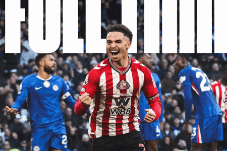 英超-切尔西主场1-2桑德兰 各项赛事四连胜终结 桑德兰升第二