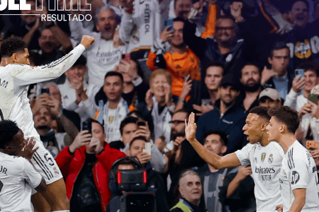 西甲-皇马2-1巴萨终结国家德比4连败 贝林传射姆巴佩破门丢点