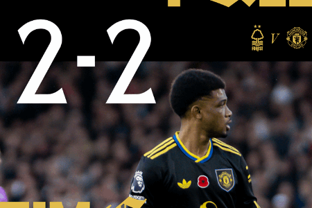 英超-曼联2-2森林 阿玛德世界波胖虎破门曼联角球引争议