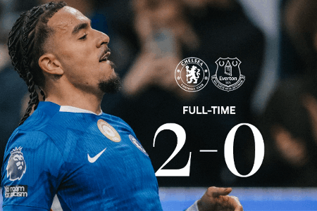 英超-切尔西2-0埃弗顿暂升第4 古斯托传射帕尔默复出首球