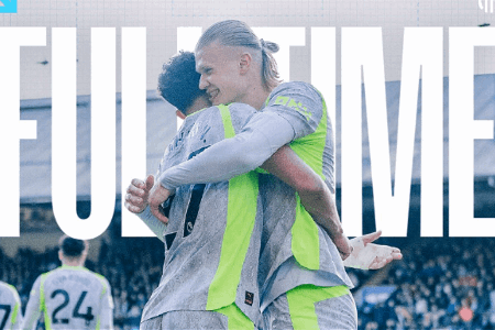 英超-曼城3-0水晶宫各项赛事五连胜 哈兰德双响福登建功