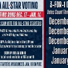 ⭐全明星投票将于12月18日开始1月15日截止 首发名单1月20日公布