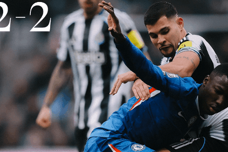 英超-切尔西2-2逼平纽卡 沃尔特马德双响詹姆斯世界波