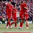 英超-利物浦5-2西汉姆暂升第5 红军3次角球得分埃基蒂克1射2传