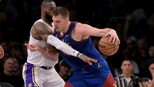 能超吗？湖人目前仅落后掘金0.5个胜场 两队未来两周将交手两次